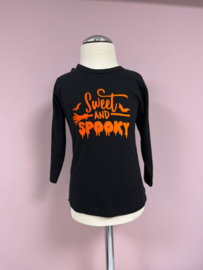 LONGSLEEVE HALLOWEEN SPOOKY | ZWART-ORANJE