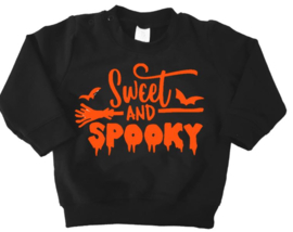 SWEATER HALLOWEEN SPOOKY | ZWART-ORANJE