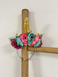 UNICORN DIADEEM BLOEMEN GOUD
