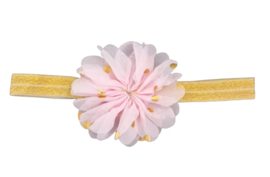 HAARBAND BLOEM | ROZE/GOUDEN DOTS