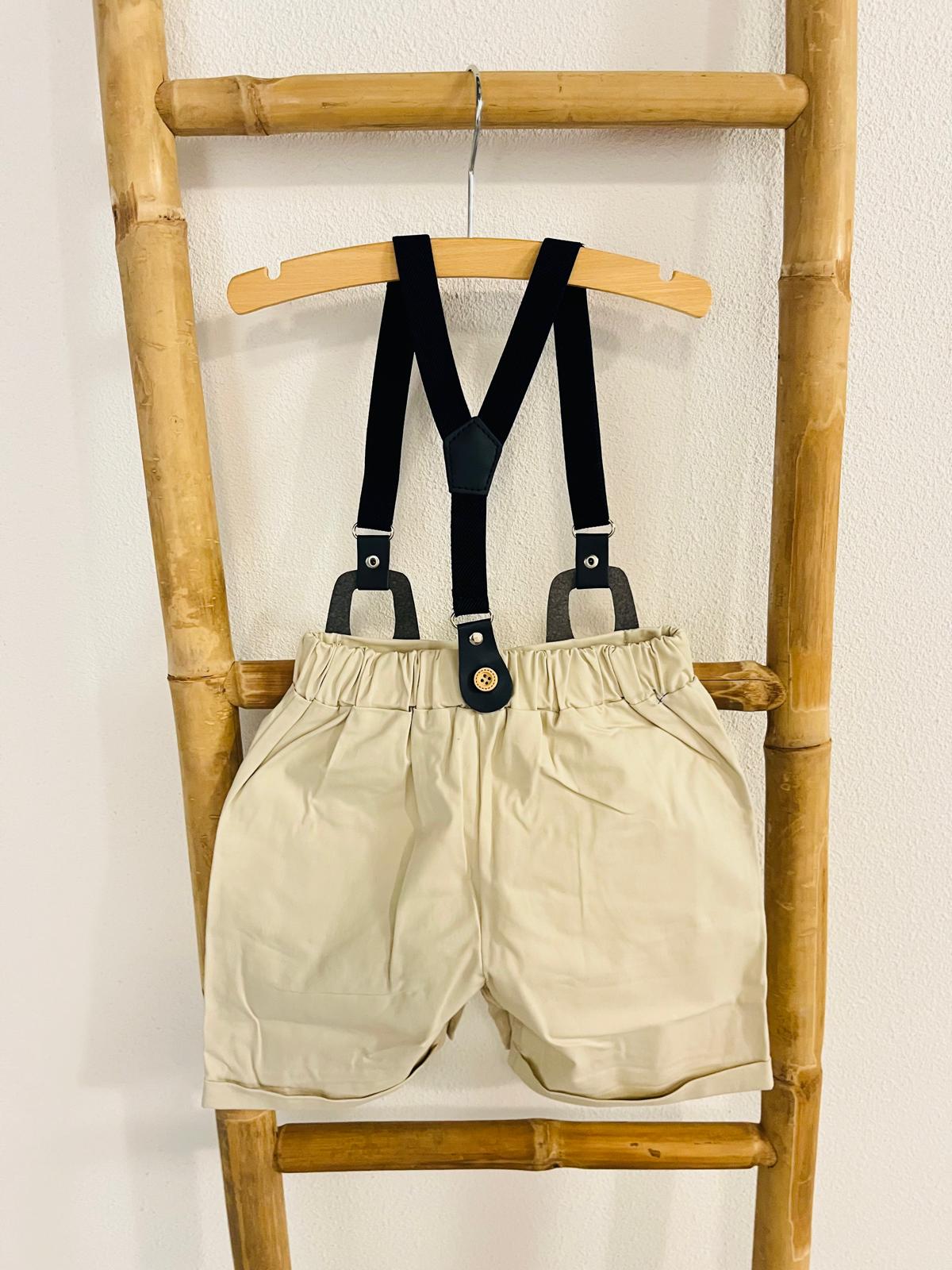 BRUIDSJONKER PAK BEIGE kort | TEUN (4-delig)