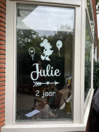 RAAMSTICKER ALLE KLEUREN  (40 x 75 cm) | MINNIE MUIS