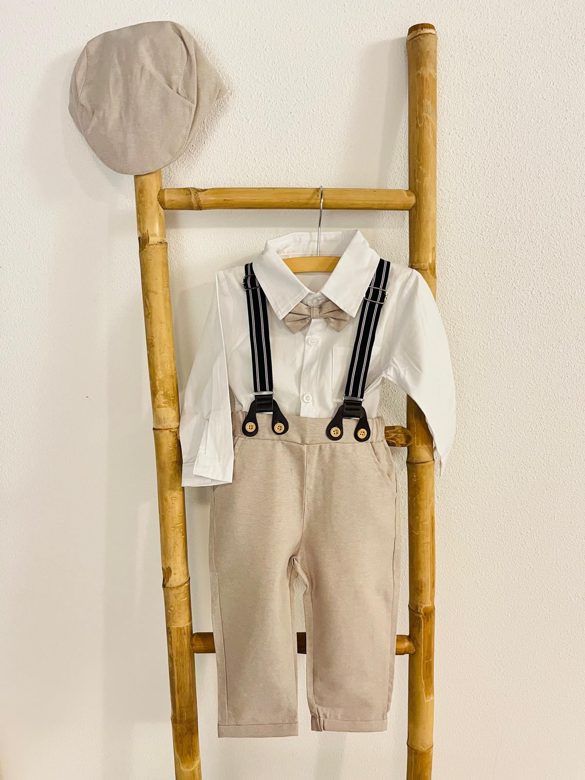 BRUIDSJONKER PAK BEIGE EFFEN BLOUSE | ROBIN (5-delig) *