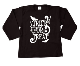 LONGSLEEVE HALLOWEEN TRICK | ZWART-WIT