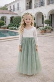 BRUIDSMEISJESJURK SAGEGROEN | CHARLOTTE