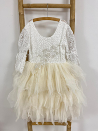 BRUIDSMEISJESJURK TULE ROOM WIT | AMBER