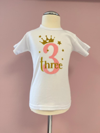 VERJAARDAG SHIRT ROZE, 1 T/M 8 JAAR | MARIT