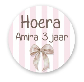 TRAKTATIE STICKER, 25 st. | NAAM+LEEFTIJD