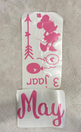 RAAMSTICKER ALLE KLEUREN  (40 x 75 cm) | MINNIE MUIS