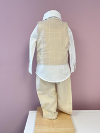 BRUIDSJONKER PAK BEIGE ruit| CHARLIE *  (3-delig)