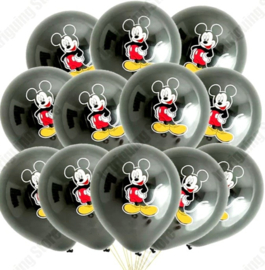 Mickey Mouse Ballon, Zwart, 5 stuks