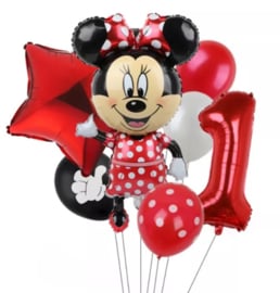 Minnie Mouse ballonnen 1 jaar (7-delig)