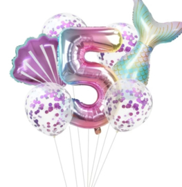 Zeemeermin ballonnenset 5 jaar