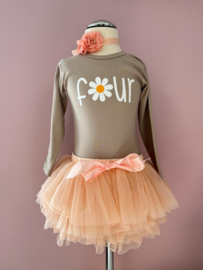 VERJAARDAGSET TUTU PEACH, 1 T/M 4 JAAR | DAISY