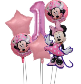 Minnie Mouse ballonnen 1 jaar (6-delig)