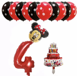 MUIS BALLONNENSET ROOD 4 JAAR (13-delig)