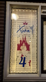 RAAMSTICKER VERJAARDAG (40 x 80 cm) | PRINSESSEN