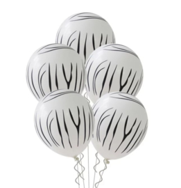 BALLON, 5 stuks | ZEBRA