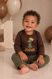 VERJAARDAGSHIRT BRUIN/GROEN | GETAL