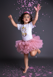 VERJAARDAGSET TUTU DUSTY PINK, 1 T/M 4 JAAR | MARIT