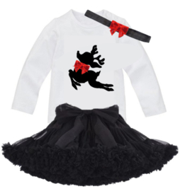 KERST OUTFIT PETTISKIRT ZWART | BAMBI