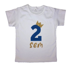 VERJAARDAGSHIRT 1 TM 5 JAAR  + NAAM | ABEL