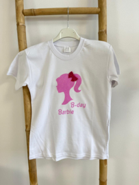 SHIRT WIT BARBIE GIRL OF EIGEN NAAM (2-delig)