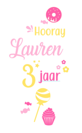 RAAMSTICKER  (40 x 75cm) | CANDY ALLE LEEFTIJDEN