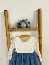 ROMANTISCHE JURK DUSTY BLUE MEDIUM | CHARLOTTE