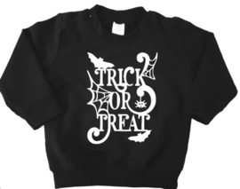 SWEATER HALLOWEEN TRICK | ZWART-WIT