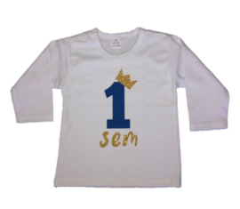 VERJAARDAGSHIRT 1 TM 5 JAAR  + NAAM | ABEL