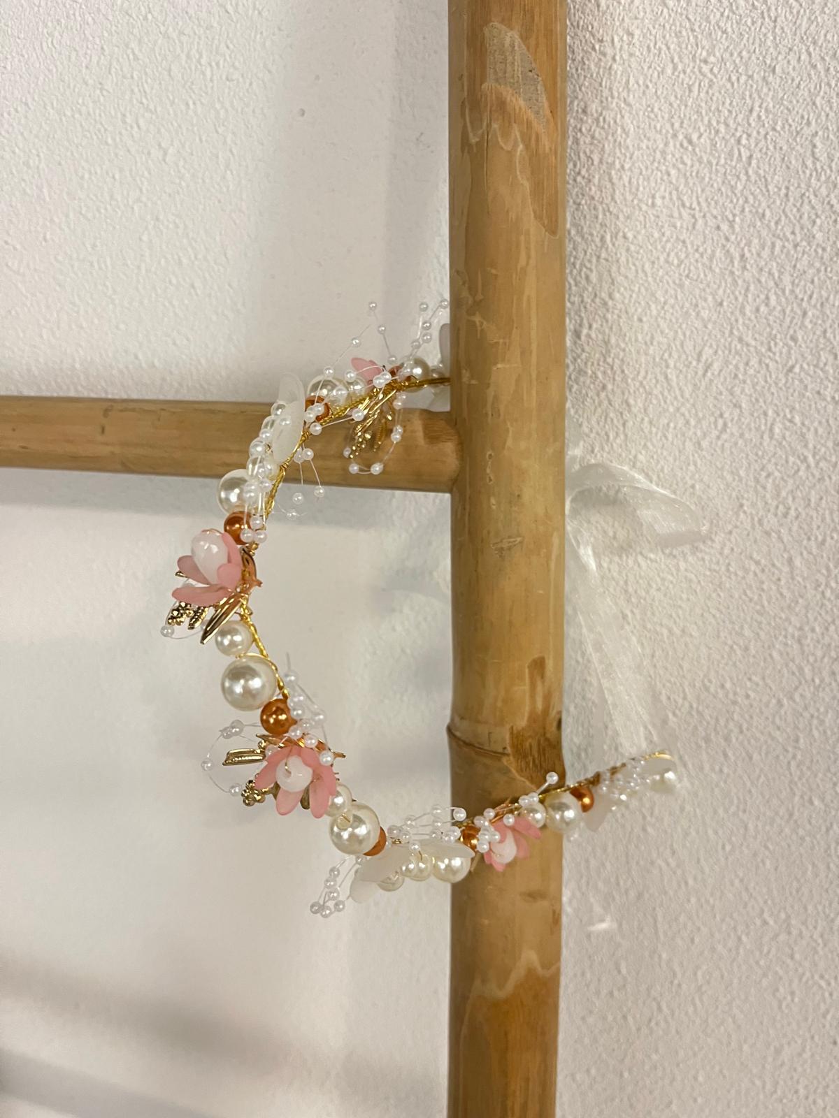 HAARBAND ROZE/GOUD | LEONIE