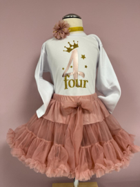 VERJAARDAGSET PETTISKIRT DEEP PINK, 1 T/M 8 JAAR | MARIT