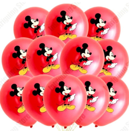 Mickey Mouse Ballon, Rood, 5 stuks