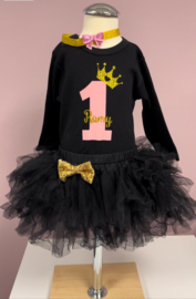 VERJAARDAGJURKEN 1 JAAR VERJAARDAGSJURK VERJAARDAGKLEDING 2 3 4 JAAR JURK VERJAARDAG JURK MET CIJFER SHIRT CAKE SMASH DOTTIG
