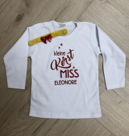 KERST SHIRT + NAAM + haarband | KERST MISS OLIVIA