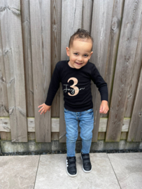 VERJAARDAGSHIRT ZWART | GETAL + NAAM