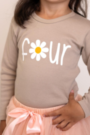 VERJAARDAG SHIRT ZAND, 1, 2 ,3, 4 JAAR  | DAISY