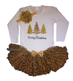 KERST OUTFIT GOUD/LUIPAARD | MERRY CHRISTMAS