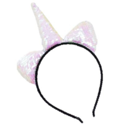 UNICORN DIADEEM PAILLETTEN WIT *