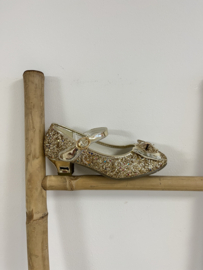 PRINSES SCHOEN MET HAKJE| GOUD Glitter maat 35
