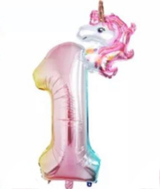 Folieballon regenboog unicorn 1