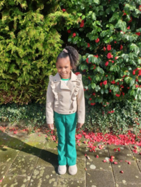 KINDER FLAIR PANT RIB GROEN | ANGEL