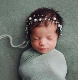 HAARBAND BABY PARELS, WIT | ESMA