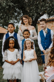 BRUIDSMEISJES JURK WIT, IVOOR | DINA