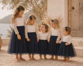 ROMANTISCHE JURK MARINE BLAUW | CHARLOTTE