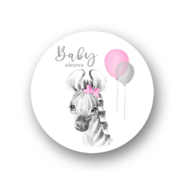 SLUITSTICKER, 20 stuks | BABY NIEUWS ROZE