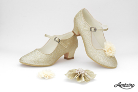 PRINSES SCHOENEN GLITTER 5-delig | CHAMPAGNE