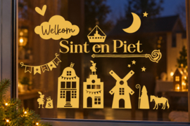 RAAMSTICKER SINTERKLAAS | SINT EN PIET