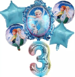 Frozen Ballonset 3 jaar (6-delig)